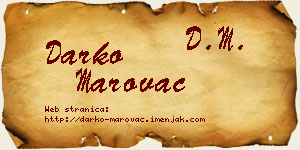 Darko Marovac vizit kartica